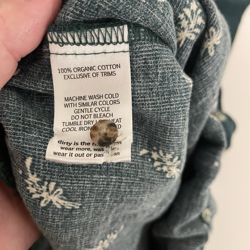 Toad & Co Organic Cotton Green Floral Tank Top Size L Vacation - Picture 8 of 8